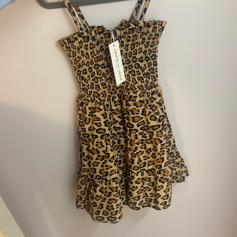 Janie and Jack size 4 cheetah smocked sundress